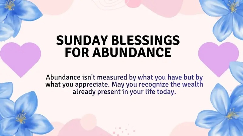 Sunday Blessings for Abundance