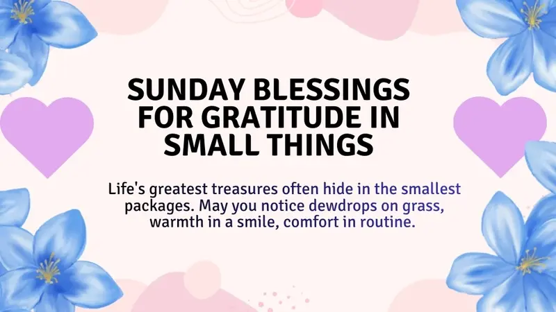 Sunday Blessings for Gratitude in Small Things